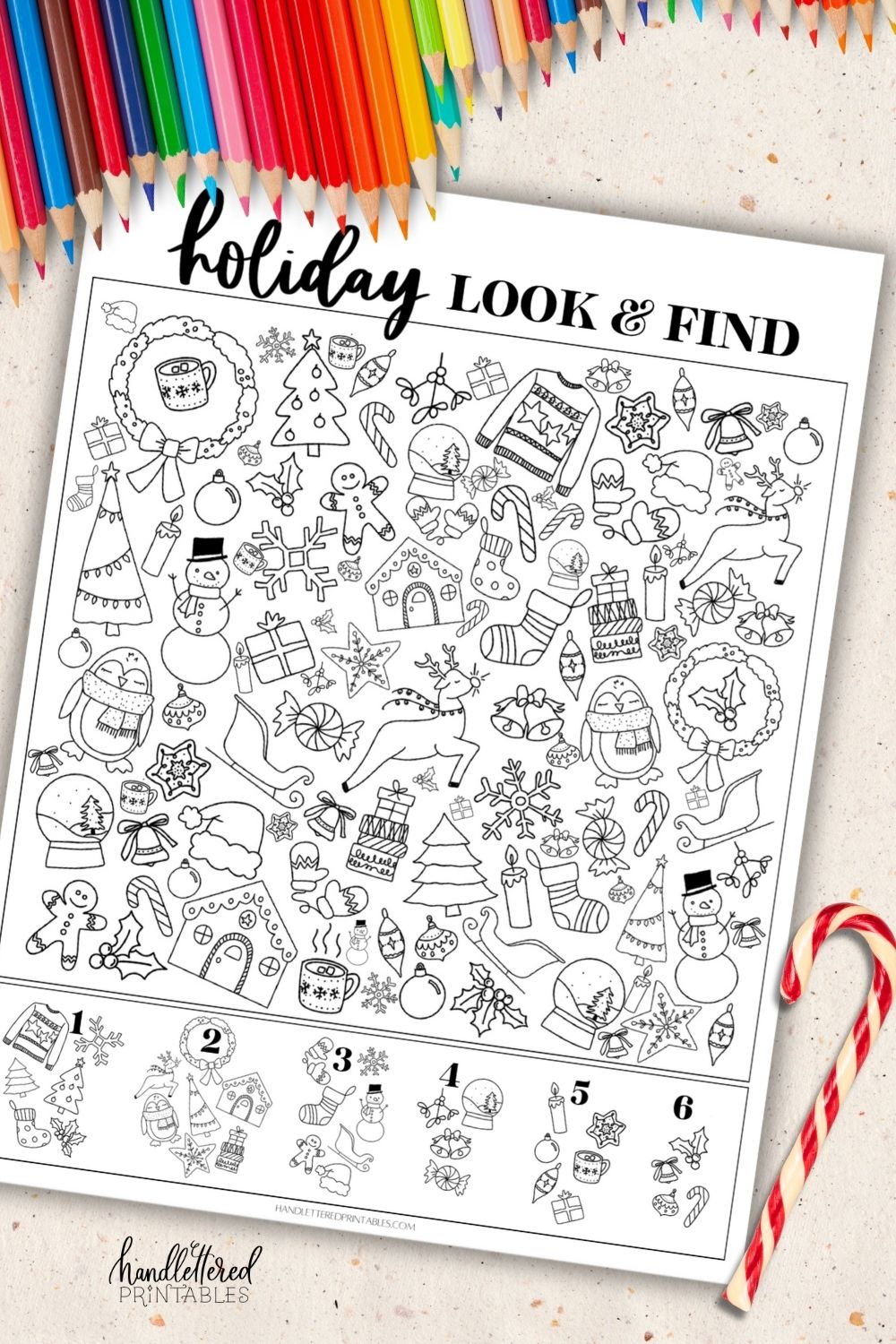 holiday look + find | find the hidden christmas objects printable